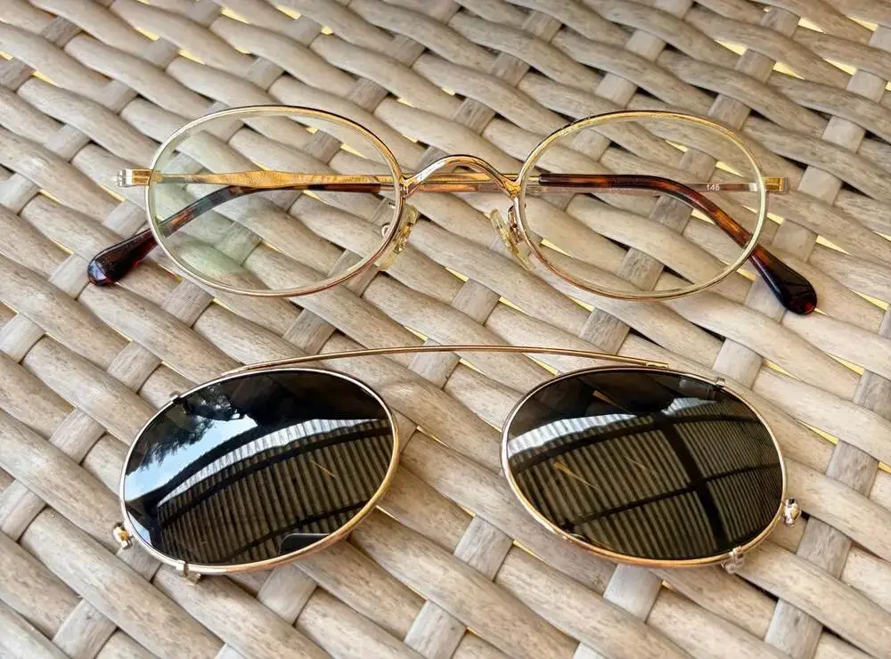 Calvin Klein CK 130 51C 145  Round Prescription Eyeglasses/ Sunclip Sunglasses